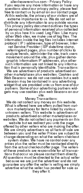 allenhexwrenchus privacy
