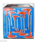 11 1982-1 Cal Hawk Tools 9pc Tamper Proof T-handle Torx Wrench Set T10 T15 T20 T25 T27 T30 T40 T45 T50