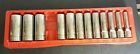 12mm-24mm Snap On Tools Deep Chrome Socket Set 1 2 Drive 6 Points Metric 12pcs