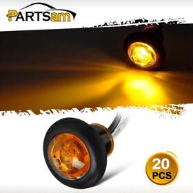 6z680062567u8qcx 20x Amber Side Marker Light Clearance Led 3/4inch Inch Marke