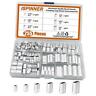 Ls-255 255pcs 6 Sizes Aluminum Crimping Loop Sleeve Double Barrel Ferrule Assortment