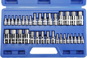 34pcs Master Hex Bit Socket Set Sae And Metric S2 Steel Wrench Bits
