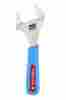 387-8wcb Channellock Adjustable Wrench Chrome Vanadium Extra Wide 1 2 Inch 4 Thread Knurl Blue Grip 012304689300