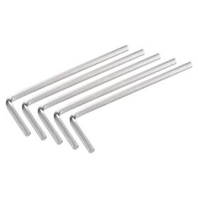 5pcs 3/32inch Hex Key Wrench L Shaped Long Arm Cr-v Repairing Tool