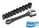 79426 Ratcheting Adjustable Wrench Crescent Set Sae Metric Reversible 11 Pc 3 8 Heavy Duty New 708549379426