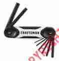 9-46002 Craftsman Metric Dual Material Fold Up Hex Key Set 8-piece 0099575460029