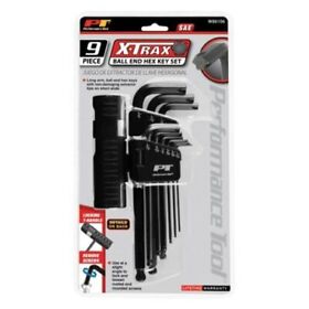 W86106 9pc Performance Tool Ball End Hex Allen Key Wrench Set T-handle Extractor Sae