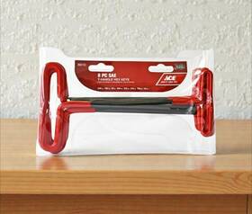 2037172 Ace Sae T-handle Hex Key Set 8 Pc 3/32 7/64 1/8 9/64 5/32 3/16 7/32 1/4