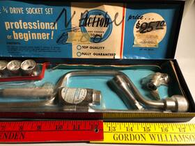 3816a Action Vtg Hot Forged Tools Socket Set For Motorboats Outboards Mowers Metal Box