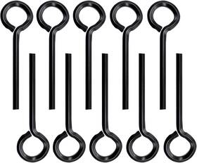 Aienxn 313027348346 10pcs Black 5/32 Inch Standard Hex Dogging Key With Full Loop Metal Allen Wrenc