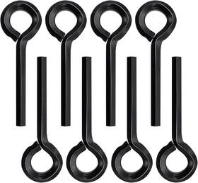 Aienxn 445000935960 8pcs Black 7/32 Inch Standard Hex Dogging Key With Full Loop Metal Allen