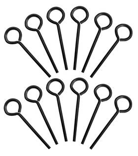 Q-o-046-bk-1 Aienxn Q-o-046-bk-1/8 12pcs Black 1/8 Inch Standard Hex Dogging Key With Full Loop Metal Allen Wrench