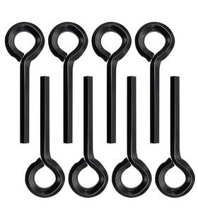 Q-o-046-bk-7 Aienxn Q-o-046-bk-7/32 8pcs Black 7/32 Inch Standard Hex Dogging Key With Full Loop Metal Allen Wrench
