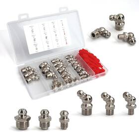 Aitoper 313102833866 27 Pcs Sae And Metric Grease Fittings Assortment Hydraulic Gun Wi