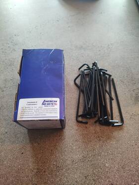 00141khl Albany County Fasteners 100 Usa Allen Key Hex Wrench Long Arm Sae 9/64 Inch American Sockets
