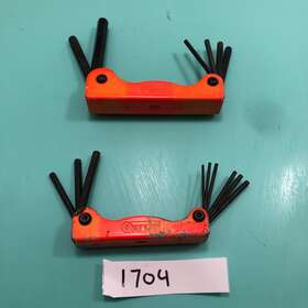 Allen 082171563942 56394 9pc Fold-up Hex Key Set Usa And 6 Pc Heavy Duty Used Orange