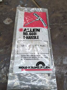 56044 Allen Genuine Tools No. 609 T-handle Hex Wrench 3/32 Holo-krome