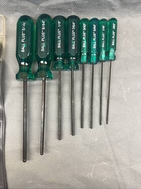 56180 Allen Ball Plus 8pc Sae Screwdriver Handle Hex Key Set Usa