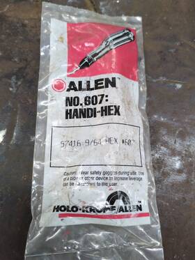 57410 Allen Genuine Tools No. 607 Handi-hex Wrench 3/32 Hex Holo-krome
