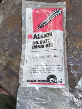 57414 Allen Genuine Tools No. 607 Driver Handle Wrench 1/8 Hex Holo-krome