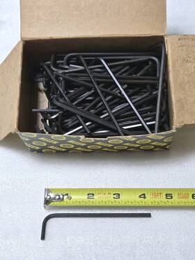 58010 Allen 138 Pcs.- 9/64 Inch Long Arm Wrenches Hex Key .1406 Usa