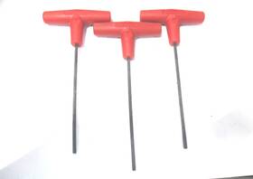 58404 Allen 1/8 Tip X 4-1/2 Arm Alloy Steel Plas-t-key T-handle Hex Key- Qty 3