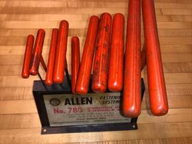 84810 Allen Vtg Head 780 Cushion T-handle Hex Wrench 3/32 Inch To 3/8 Sae