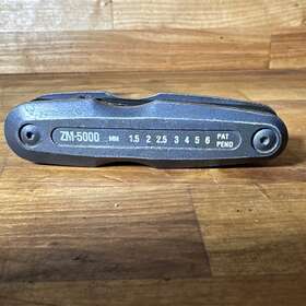 Zm-5000 Allen Vintage 7-pc. Metric Folding Hex Key Tool Set Usa