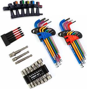 Allenmate 445006289241 5-size Magnetic Allen Key Adapter And Hexmate Kit - Ideal For Diy Projects Furnit