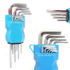 Atb-ts-g150hd Alltopbargains 9pc Long Arm Hex Key Allen L Wrench Driver Sae Mechanic Handy Tool Holder