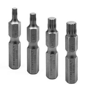 648599 Alltrade Tools Llc 4 Piece Xzn Triple Square Spline Bit Set M6 M8 M10 M12 1/2-inch Hex Drive