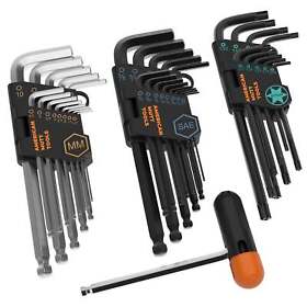 Th100-101 American Mutt Tools 35pc Allen Wrench Set And Star Open Box