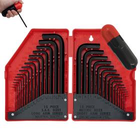 B0cqyl5873 Amm 31-piece Hex Key Wrench Set Metric And Sae Allen Wrenches 0.7-10mm 0.028-3/8
