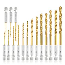 Ah1907-16a Amoolo Hex Shank Drill Bit Set 13pcs 3 1/16 Inch -1/4 13 3pcs