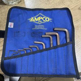Ampco Safety Tools 702535882174 M-42 10 Piece Sae L-shape Hex Key Set