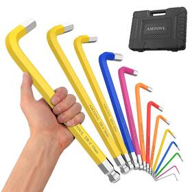 Avl041 Amtovl Allen Wrench Set - 12pcs Extra Large Hex Key Metric 1.5-17