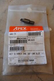 485-7x Apex 5/16 Drive 1/2 Slotted Impact Driver Hex Bit Made In Usa