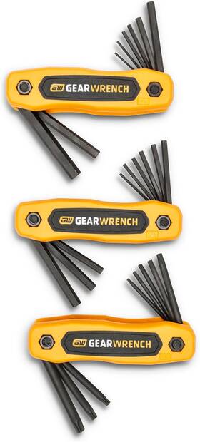 83512 Apex Tool Group Gearwrench 25 Piece Sae/metric/torx Folding Hex Key Set -