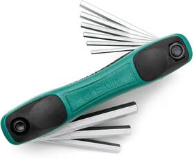 St09122sj Apex Tool Group Sata 9-piece Sae Folding Hex Key Set With Alloy Steel Construction And Ergonomic