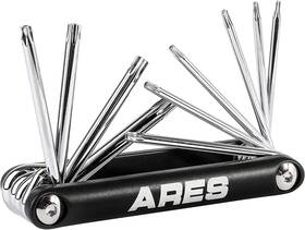 Ares 445046676698 44000-10-piece Tamper-proof Folding Star Key Set - Sizes Include T-6 To T-3