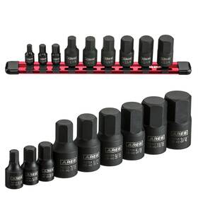 Ares 818765027534 70496-9-piece Sae Impact Hex Driver Socket Set - Chrome Moly Steel Constructi