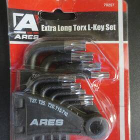 70257 Ares 818765028265 - Extra Long Ball End Torx L-key Set 9-piece