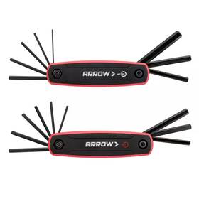 Arrow Fastener 313094192187 Folding Hex Key Set With Universal Measurements- 8 Piece Sae And Metric