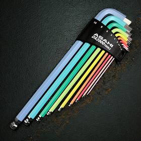 Aqkus91 Asahi Auroline Catcher Ball 9pc. Metric Ballpoint Hex L-wrench Set