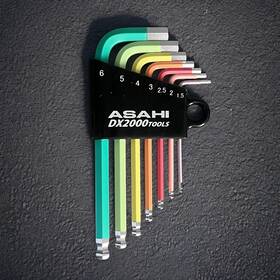 Azus710 Asahi Color Coded Ball End Short Hex Key Set - 7pcs