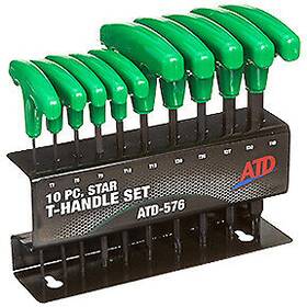 Atd Tools 663126005764 10 Pc. Star T-handle Set 576 Metal Green