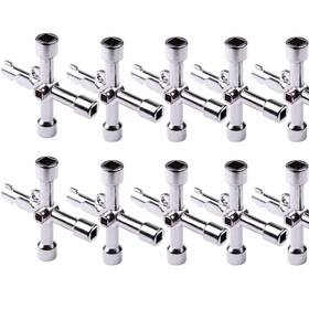 13030009 Atoplee 10pcs Electrical Cabinet Key Surface Polished Antirust 4 Way Utilities Tria