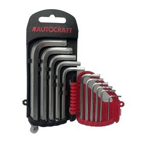 Ac453 Autocraft - 13pc Short Arm Hex Key Set Missing 5/64 And 0.05 Used Good