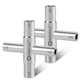 Bdmetals 682601560918 Water Key 4 Way Sillcock Heavy Duty Wrench Sizes-1/4 Inch 9/ Bdmetals 682601560918 Water Key 4 Way Sillcock Heavy Duty Wrench Sizes-1/4 Inch 9/