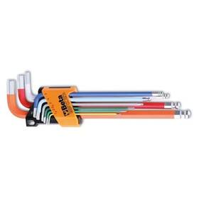 000961619 Beta 96bp-cl Set Of 9 Color Coded Ball End Hex Keys Metric